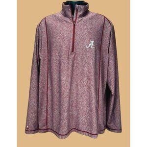 Alabama Crimson Tide Antigua Mens 1/4 Zip Long Sleeve Top Large